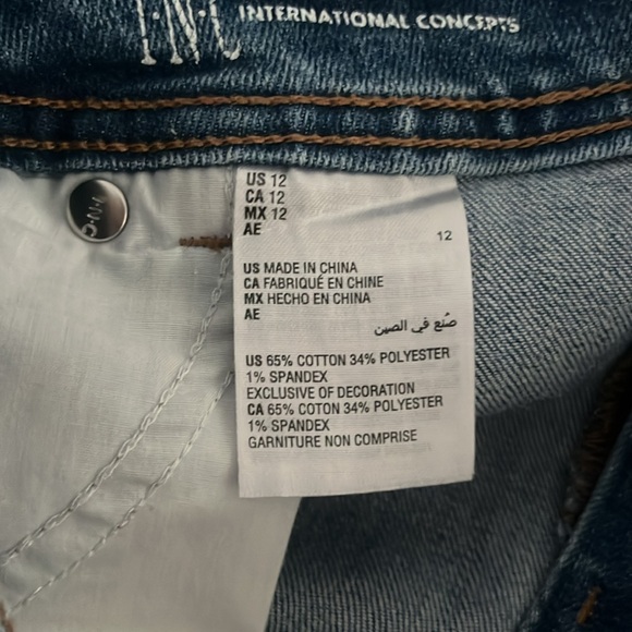 INC International Concepts Jeans with heart patches size 12 - Picture 8 of 9